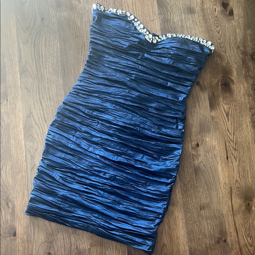 Arden B. Women's Large Navy Strapless Dress